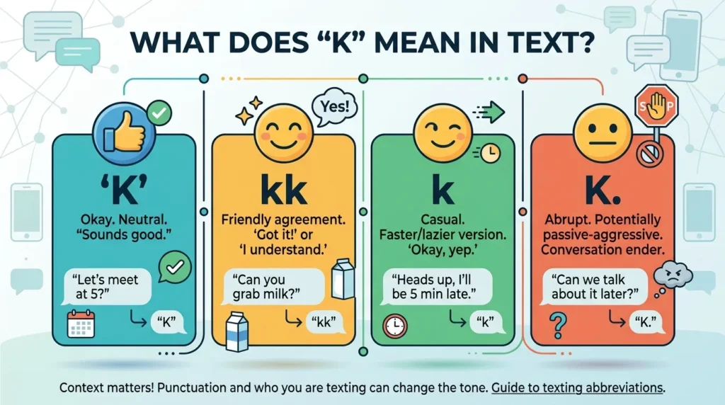 What Does K Mean in Text