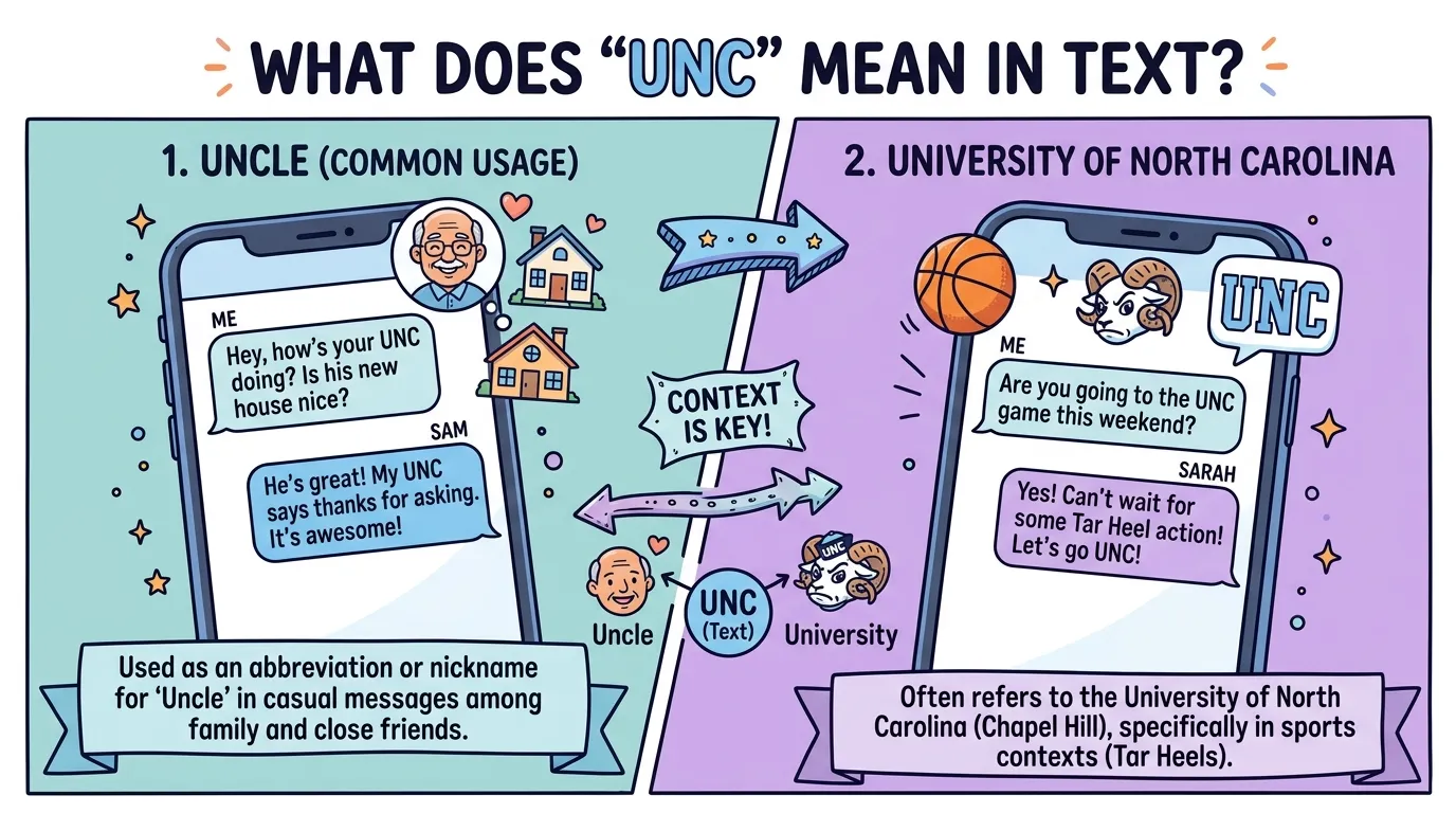 What Does UNC Mean in Text
